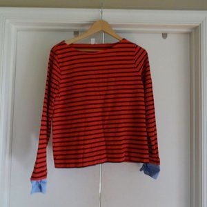 J. Crew Long Sleeved Striped Top (Medium)